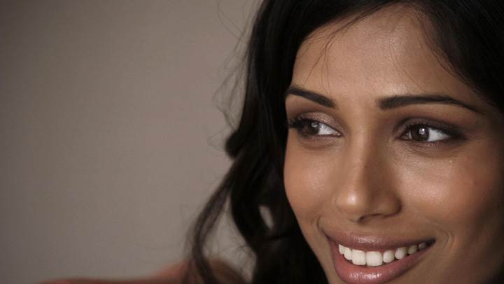 Cute Smiling Freida Pinto Face Closeup